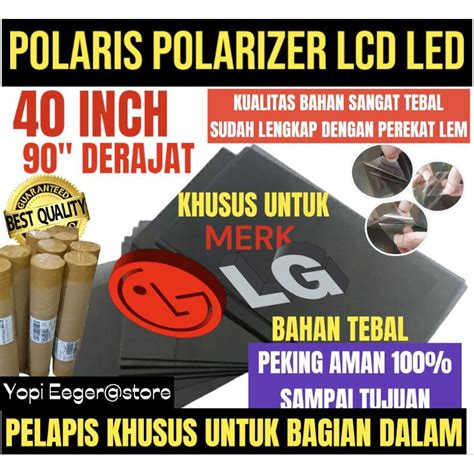 Jual Polaris Polarizer Lcd Led Lg Inch Derajat Lapisan Plastik