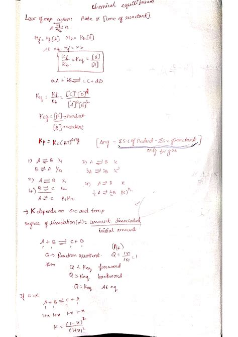 Solution Chemical Equilibrium Formulas Studypool