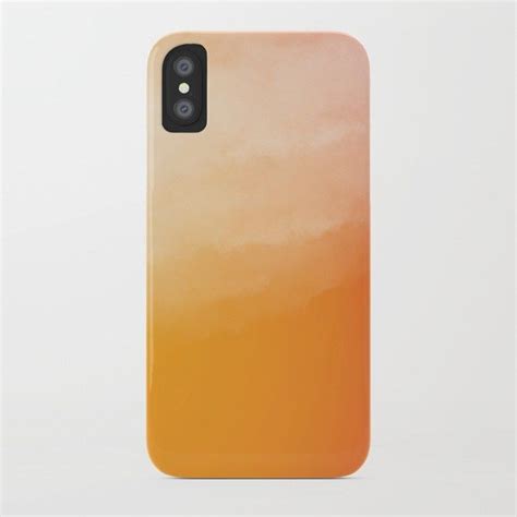 Orange Sunset Ombre Watercolor Gradient Phone Case Sunset With Clouds In Sky Iphone Cases