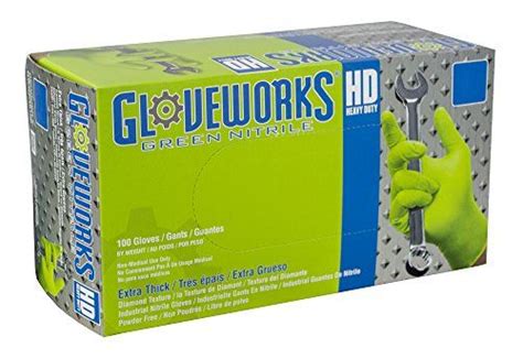 Ammex Gwgn44100 Nitrile Gloves Gloveworks Hd Disposable Powder Free 8