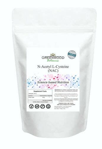 N Acetyl L Cystein NAC Powder Greenwood Botanics High Potency EBay