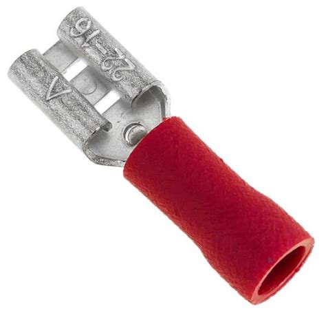 Terminal Faston Female 4 8 Mm Red Pack Of 100 Units Cablematic