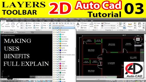 Layers Command Tutorial Complete OR Layer Toolbar In Autocad Layer