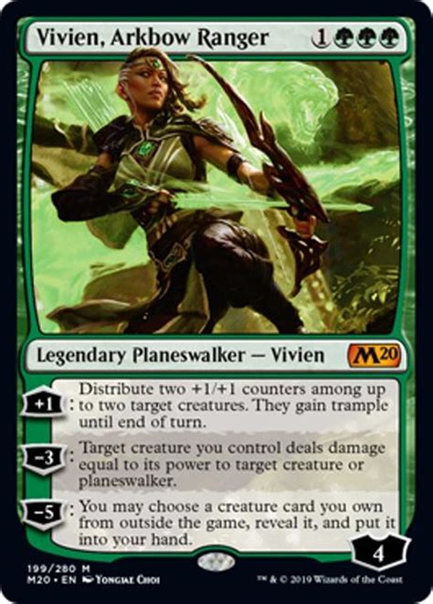 Vivien Arkbow Ranger Core Set 2020 Mtg Green Planeswalker Mythic Ebay