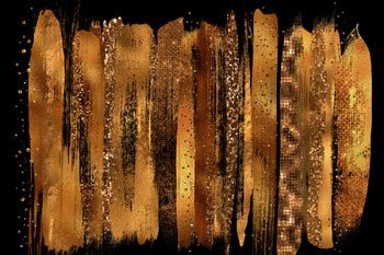 Copper Brush Strokes Clipart By Digital Curio Tpt