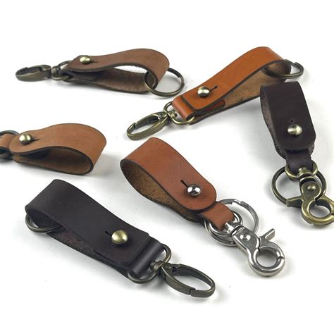 Jual Gantungan Kunci Kulit Asli Leather Keychain Snaphook Shopee