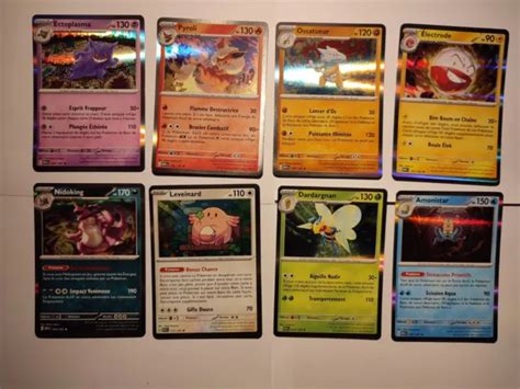 LOT DE 8 Cartes Pokémon 151 Holo Écarlate et Violet EV03 5 Neuf EUR 3