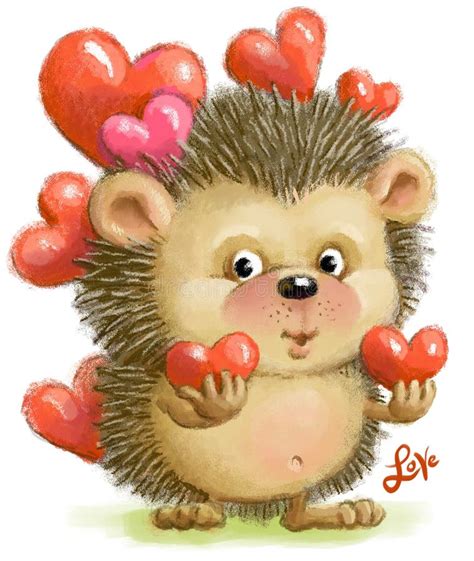 Hedgehog Valentine Stock Illustrations Hedgehog Valentine Stock