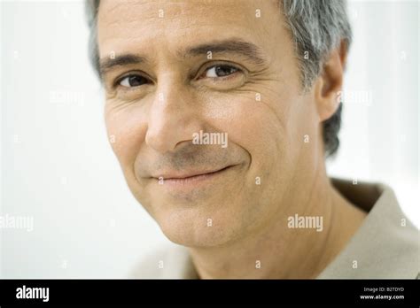 Mature Man Smiling At Camera Portrait Stock Photo Alamy