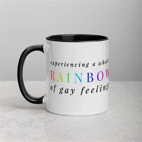 Gay Feelings Mug With Color Inside Funny Gay Gift Gay Mug Etsy Uk