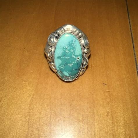 Navajo Turquoise Men S Ring Size Sterling Ebay