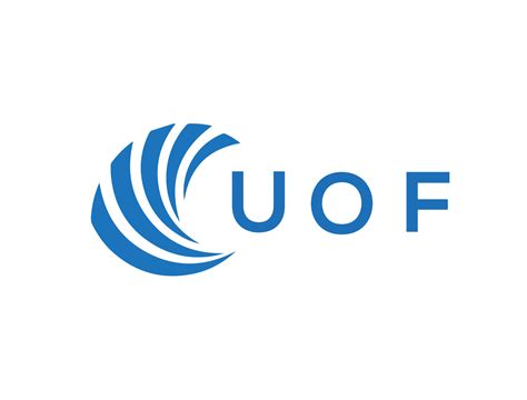 UOF letter logo design on white background. UOF creative circle letter ...