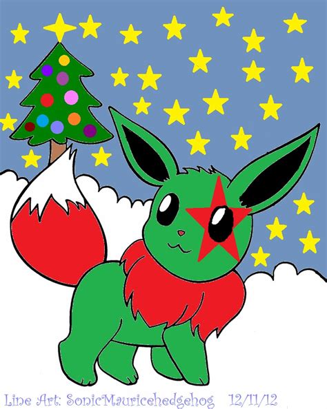 Christmas Eevee by SonicMauriceHedgehog on DeviantArt