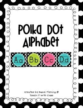 Polka Dot On Black Alphabet Polka Dot Classroom Classroom Setup