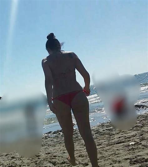 Spy Beach Sexy Ass Bikini Woman Romanian Photos