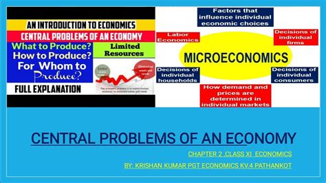 Central Problems Of An Economy Class Xi Microeconomics Youtube