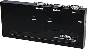 StarTech 2 Port High Resolution VGA Video Splitter 350 MHz