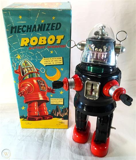 S Nomura Mechanized Robby The Robot Tin Battery Operated Tn Japan