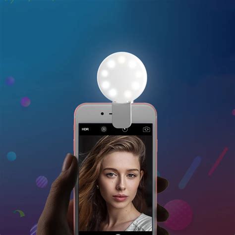 Aingslim Mini Led Photography Flash Light Up Selfie Luminous Lamp Night