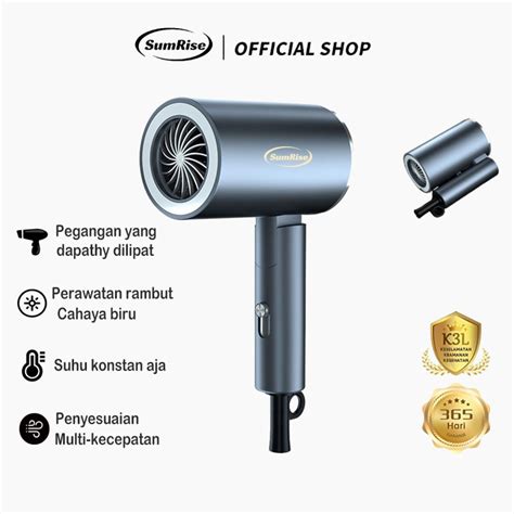 Jual SumRise Hair Dryer Pengering Rambut Anion Salon Haircare Hot Wind Ionik 850W Portable Hair