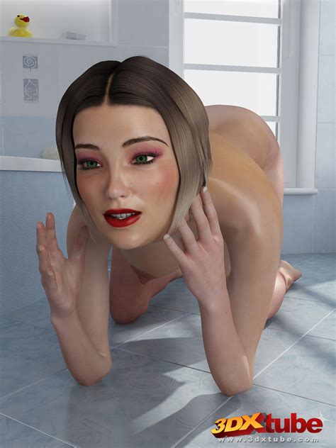 Chick With Massive Tits Is Naked On The Silver Cartoon Picture