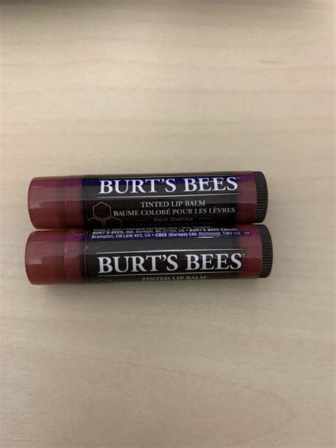 Lot Of Burt S Bees Tinted Lip Balm Red Dahlia Oz Ebay