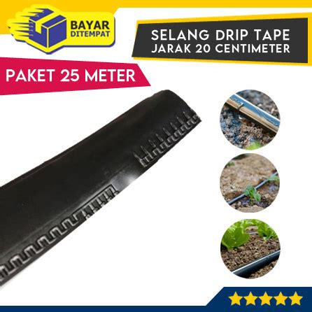 Paket Meter Selang Drip Tetes Irigasi Jarak Cm Centimeter