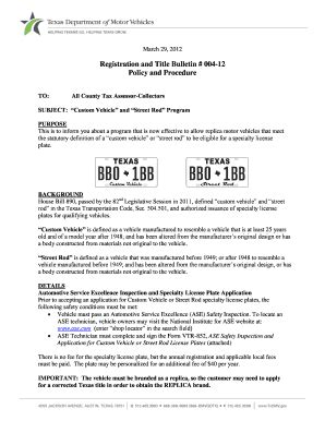 Fillable Online Registration And Title Bulletin Fax Email