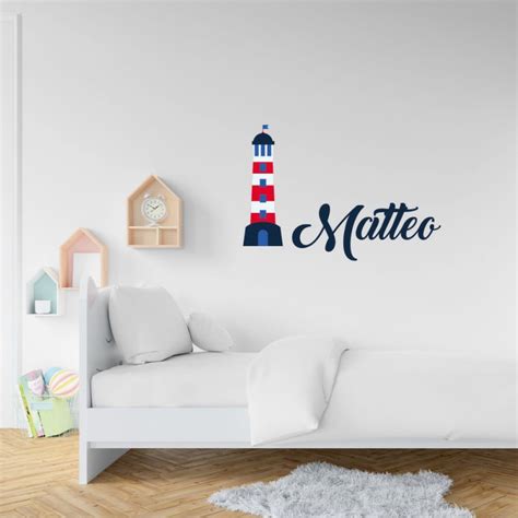 WALL STICKERS ADESIVI MURALI CAMERETTA BAMBINI NOME PERSONALIZZATO