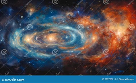 Multiverse Wallpaper Space Art Planet Stock Illustration