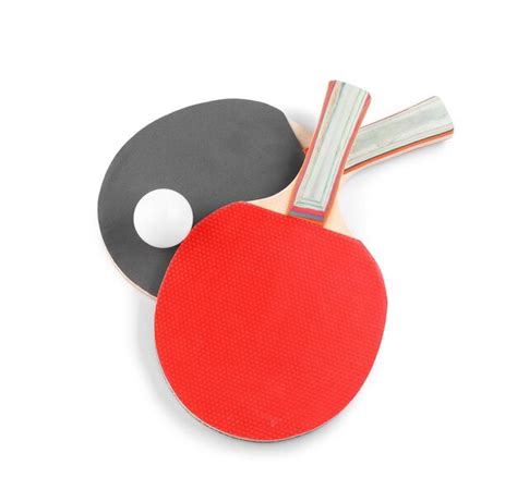 Raquetas De Ping Pong Y Pelota Aislado En Blanco Foto Premium