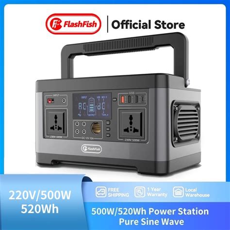 Flashfish Solar Generator Portable Power Station With Ac Outdoor Socket