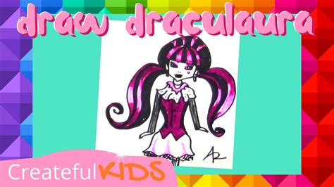 How To Draw Draculaura A Vampire From Monster High Youtube