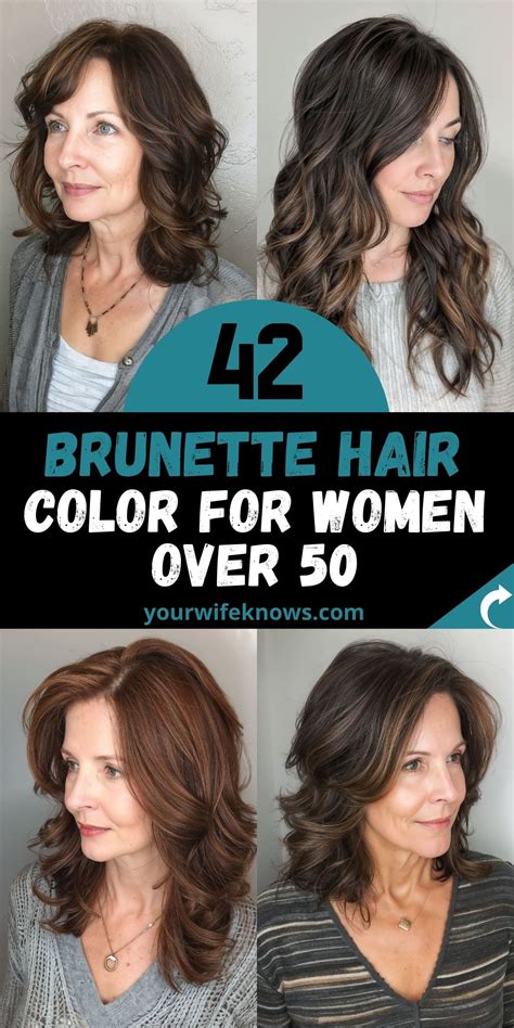 42 Fresh and Elegant Brunette Hair Color Ideas for Women Over 50