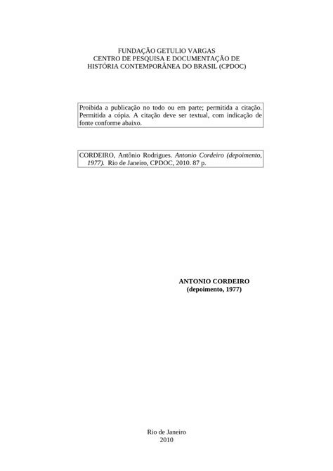 Pdf Funda O Getulio Vargas Centro De Pesquisa E Documenta O De