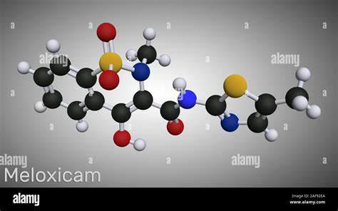 Meloxicam C14h13n3o4s2 Molecule It Is A Nonsteroidal Anti Inflammatory