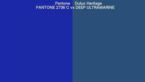 Pantone 2736 C Vs Dulux Heritage Deep Ultramarine Side By Side Comparison