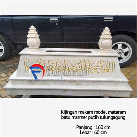 Jual Kijingan Makam Pondasi Marmer Putih Model Mataram Kab