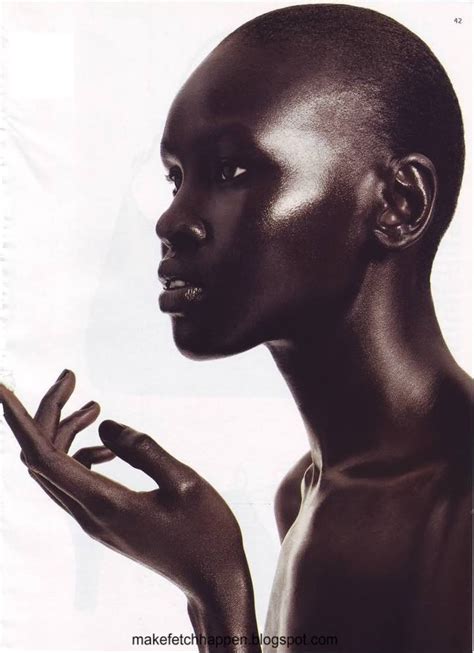 Alek Wek Gorgeous Beautiful Dark Skin Alek Wek Black Beauties