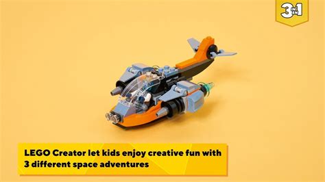LEGO ЛЕГО Creator 3-in-1 Кибердрон 31111 - YouTube
