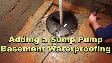 Interior Basement Waterpoofing Diy Sump Pump Youtube