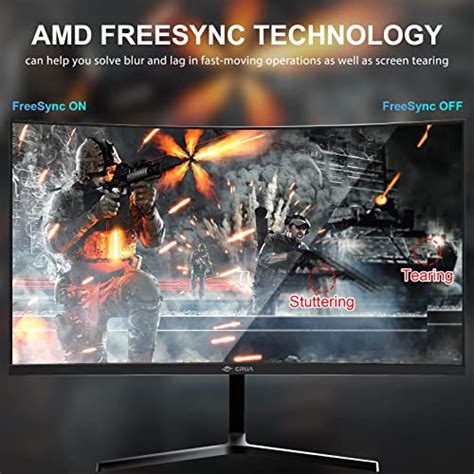 Crua 24 Inch 144hz 180hz Curved Gaming Monitor Fhd 1080p Frameless