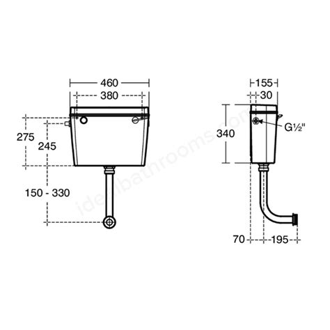 Armitage Shanks Regal Low Level Side Inlet Cistern Ideal Bathrooms