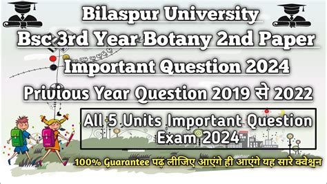 Bsc Rd Year Botany Nd Paper Important Question Botany