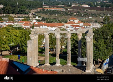 Portugal Alentejo Evora Roman Temple Stock Photo Alamy