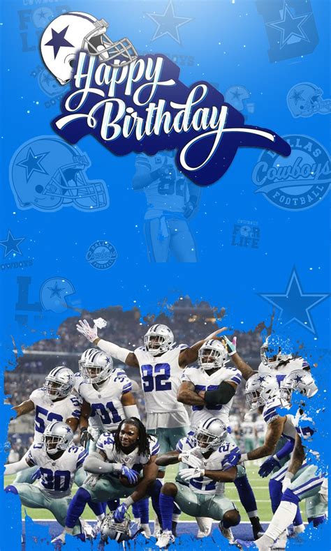 Tarjeta De Cumpleaños Digital De Los Dallas Cowboys Etsy España