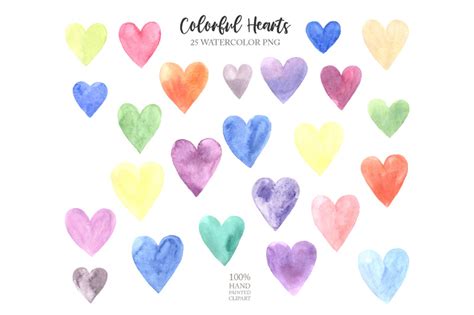 Watercolor Valentine Day Hearts Clipart By Larysa Zabrotskaya