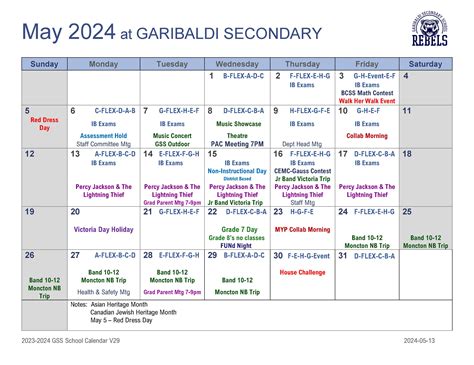 GSS Calendar