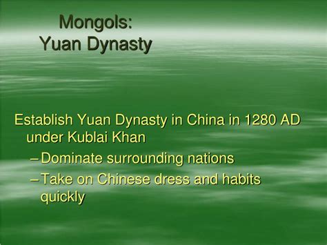 Ppt China Yuan Dynasty 4 Powerpoint Presentation Free Download Id