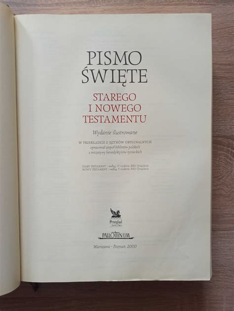 Pismo Wi Te Biblia Stary I Nowy Testament Wydanie Ilustrowane Wola